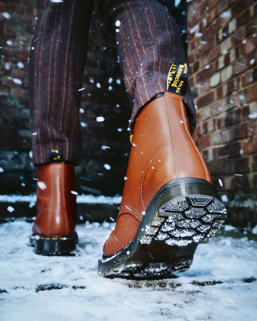 Botas de Invierno Dr Martens 1460 Wintergrip Leather Lace Up Mujer Marrones  España |  35917-NHVE