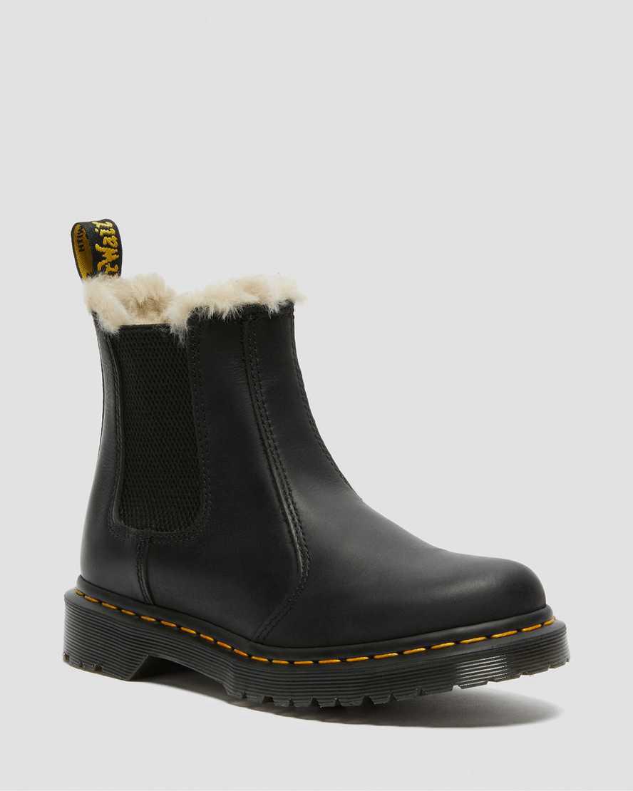 Botas de Invierno Dr Martens 2976 Faux Fur Lined Chelsea Mujer Negras  España |  57042-RGZF