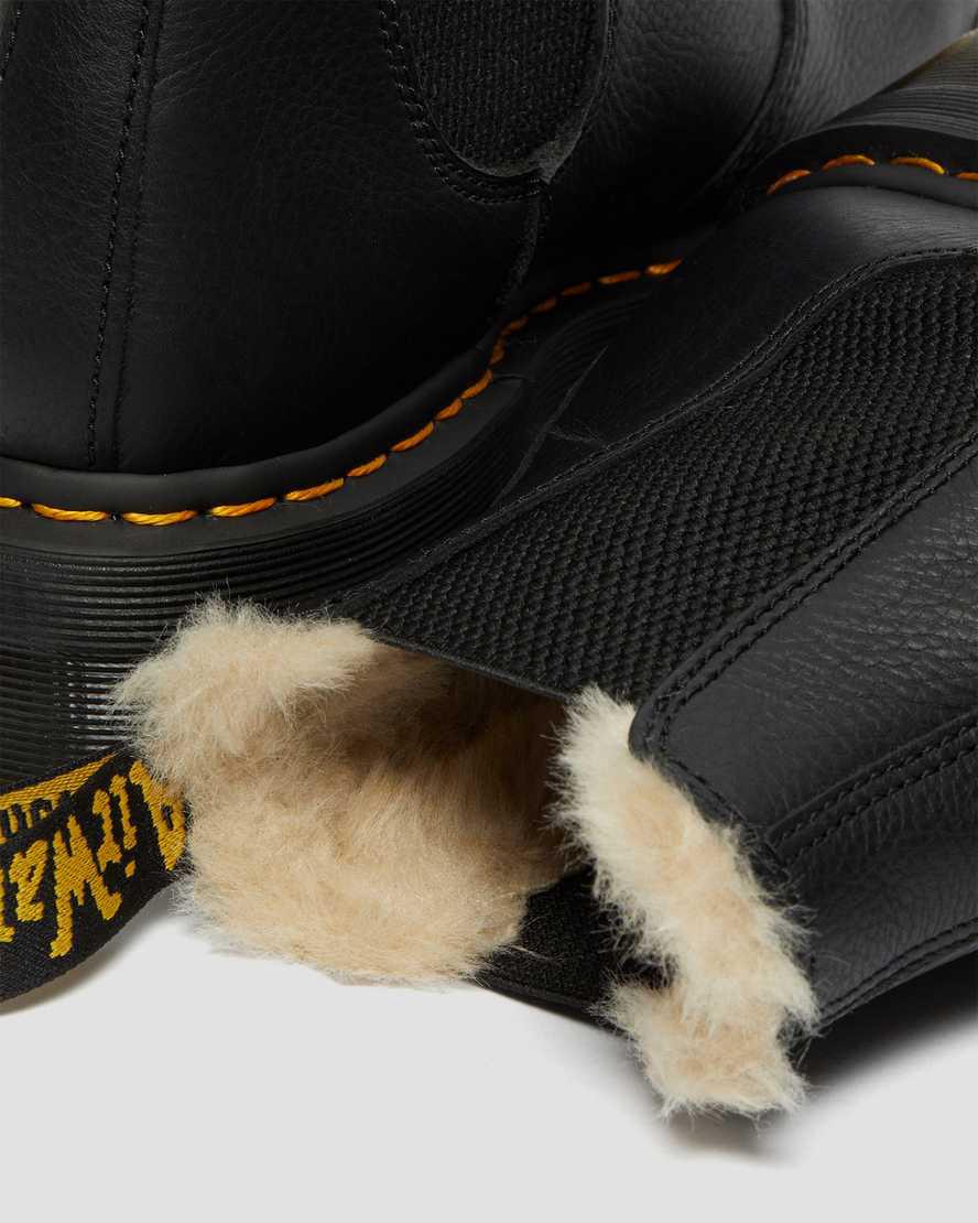 Botas de Invierno Dr Martens 2976 Faux Fur Lined Platform Chelsea Mujer Negras  España |  96705-TDSF