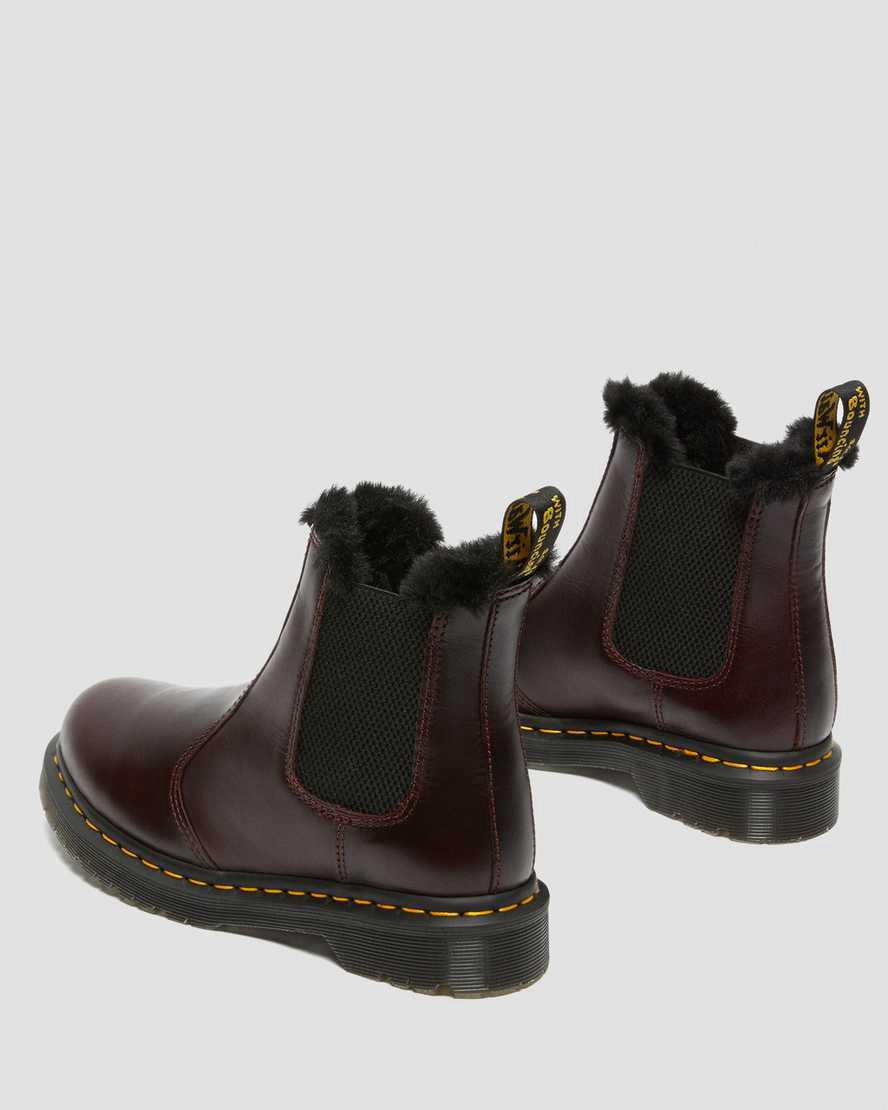 Botas de Invierno Dr Martens 2976 Leonore Faux Fur Lined Chelsea Mujer Burdeos  España |  75319-OBZW