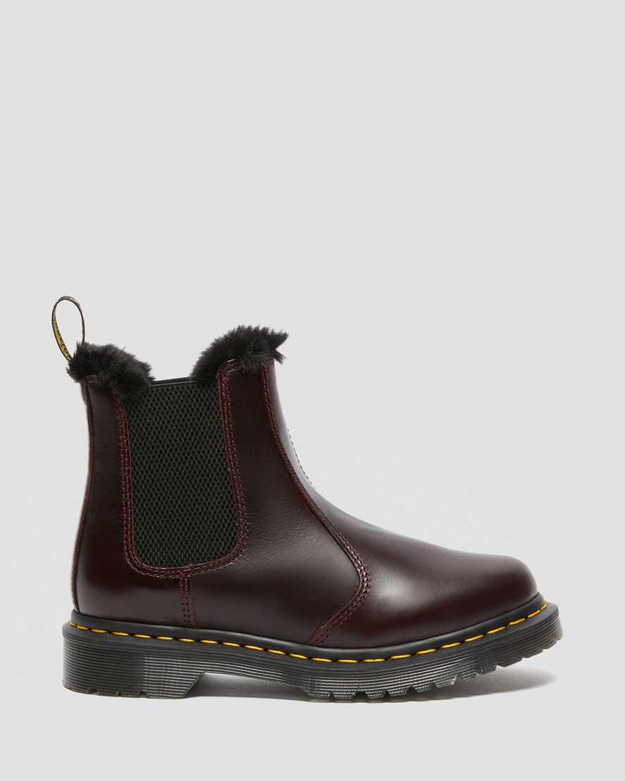 Botas de Invierno Dr Martens 2976 Leonore Faux Fur Lined Chelsea Mujer Burdeos  España |  75319-OBZW