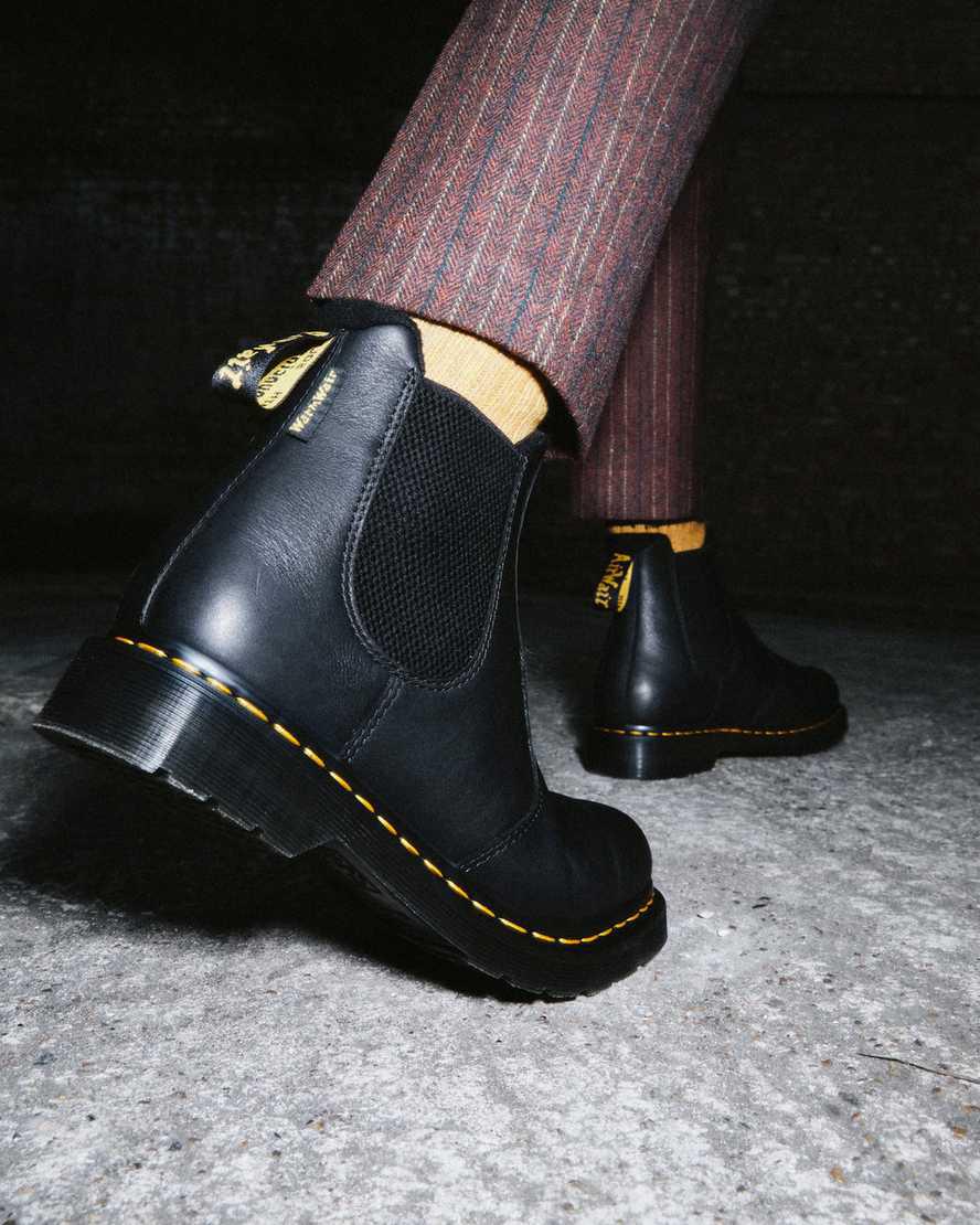 Botas de Invierno Dr Martens 2976 Warmwair Leather Chelsea Hombre Negras  España |  07638-IAFP