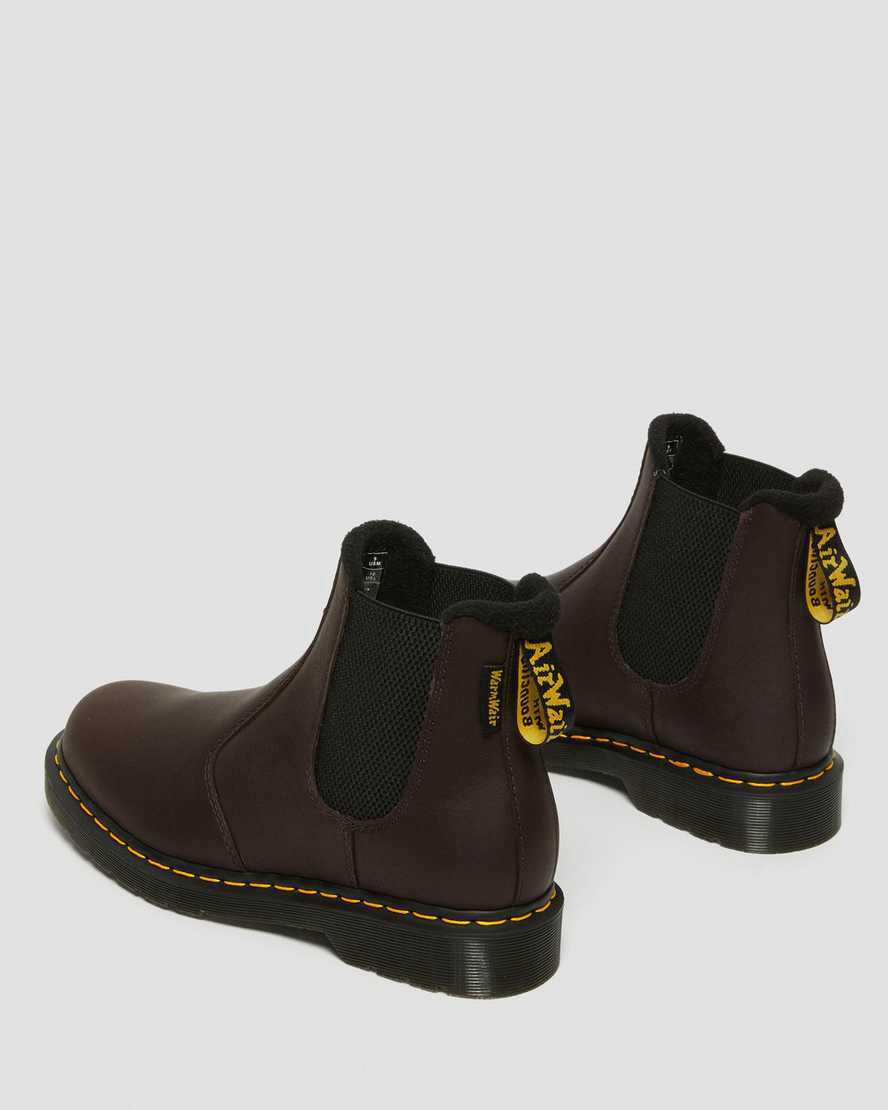 Botas de Invierno Dr Martens 2976 Warmwair Leather Chelsea Mujer Marrones Oscuro  España |  94857-HZJC