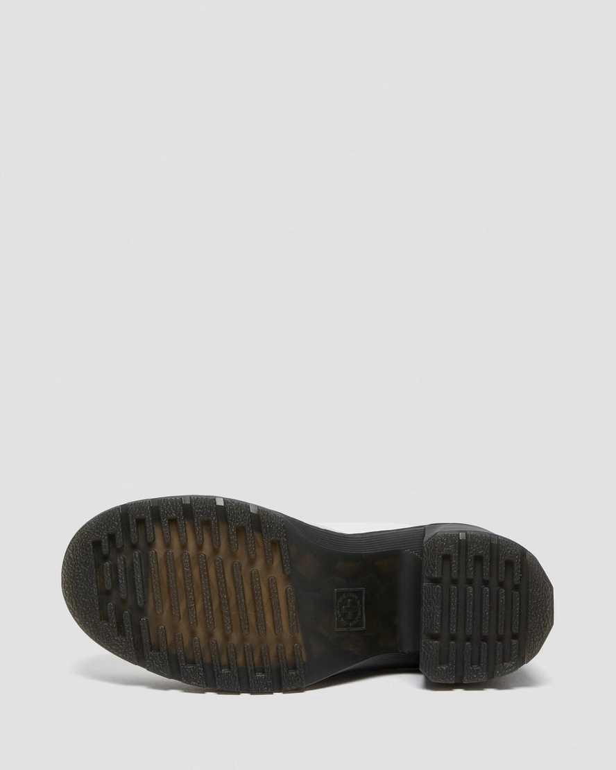 Botas de Tacon Dr Martens Chesney Leather Flared Lace Up Mujer Blancas  España |  56097-ODRC