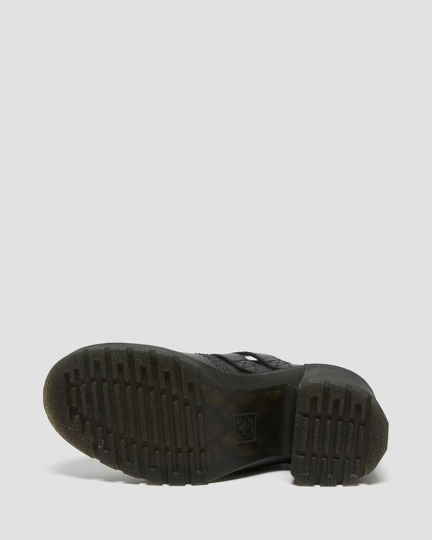 Botas de Tacon Dr Martens Eviee Sendal Leather Mujer Negras  España |  80395-EBHG