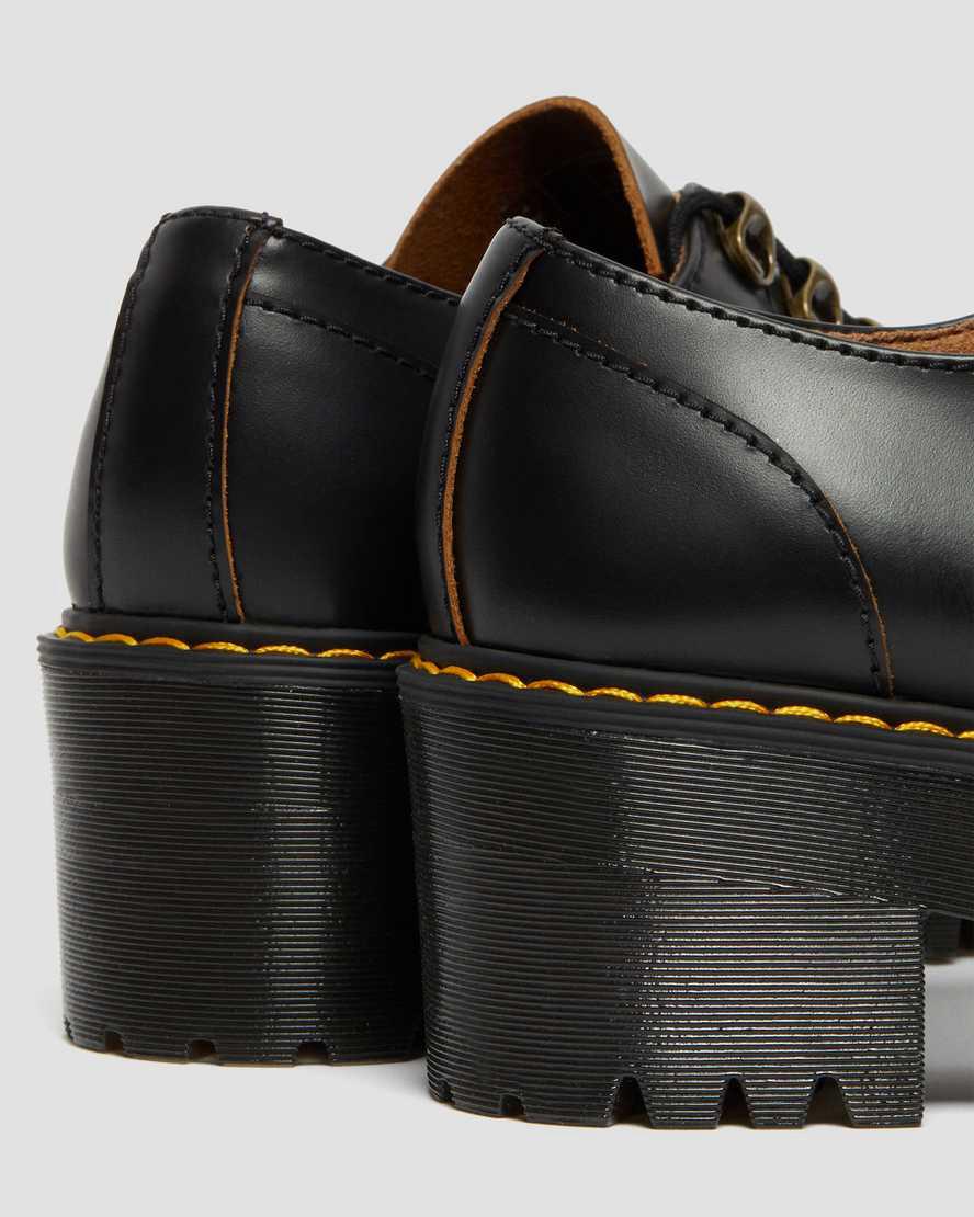 Botas de Tacon Dr Martens Leona Lo Vintage Smooth Leather Mujer Negras  España |  81260-JLGV