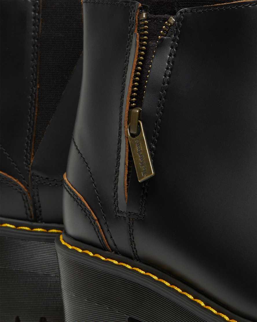 Botas de Tacon Dr Martens Rometty II Vintage Smooth Leather Chelsea Mujer Negras  España |  27986-EFOB