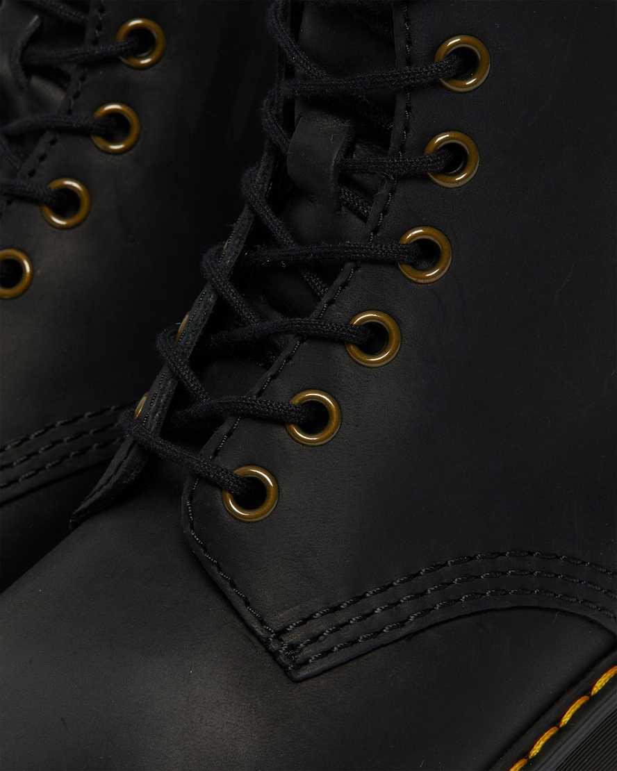 Botas de Tacon Dr Martens Shriver Hi Wyoming Leather Mujer Negras  España |  98357-AJWZ