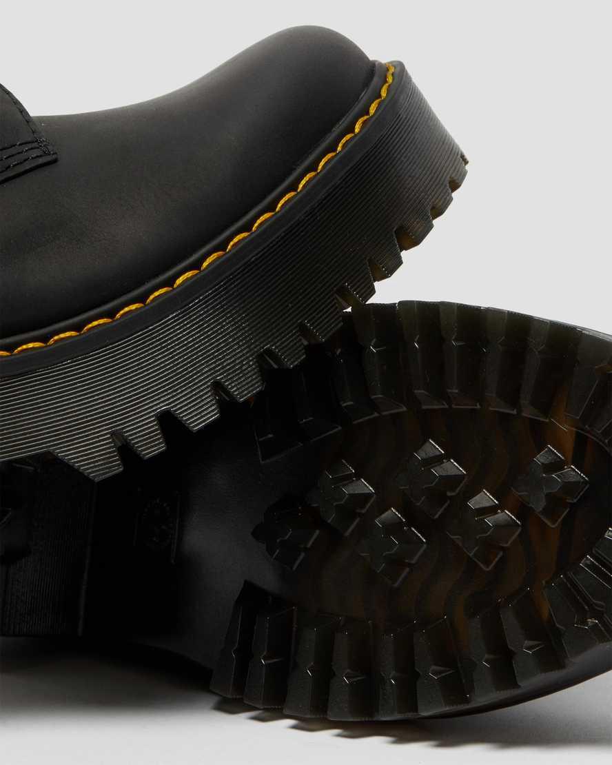 Botas de Tacon Dr Martens Shriver Hi Wyoming Leather Mujer Negras  España |  98357-AJWZ