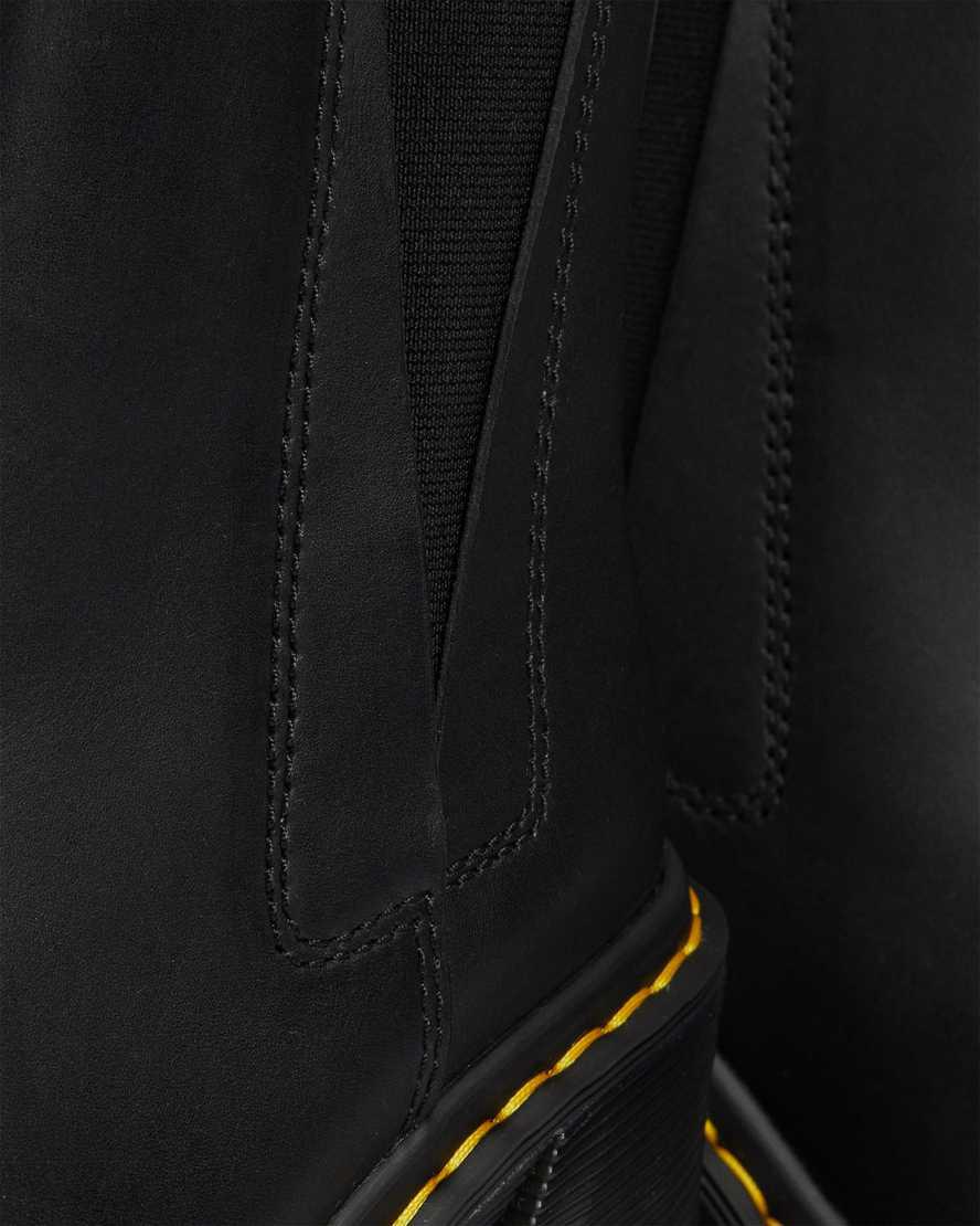 Botas de Tacon Dr Martens Spence Leather Flared Chelsea Mujer Negras  España |  61493-KGPD