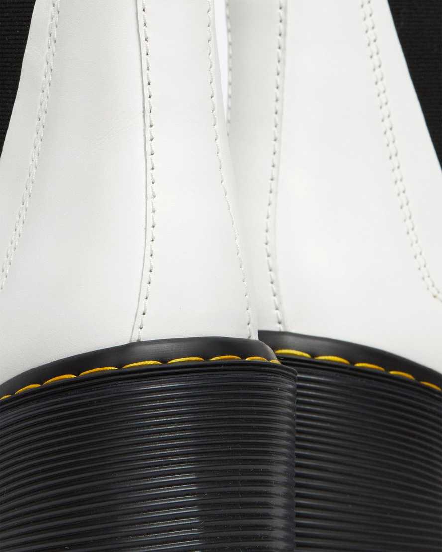 Botas de Tacon Dr Martens Spence Leather Flared Chelsea Mujer Blancas  España |  63540-FTNP