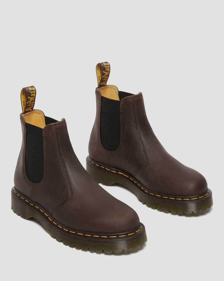 Botines Chelsea Dr Martens 2976 Bex Crazy Horse Mujer Marrones Oscuro  España |  06287-CSAK