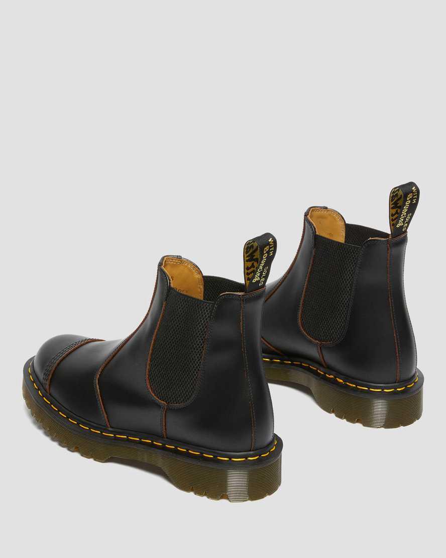 Botines Chelsea Dr Martens 2976 Bex Made in England Toe Cap Hombre Negras  España |  74936-QRFM