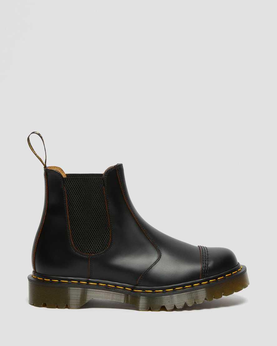 Botines Chelsea Dr Martens 2976 Bex Made in England Toe Cap Hombre Negras  España |  74936-QRFM
