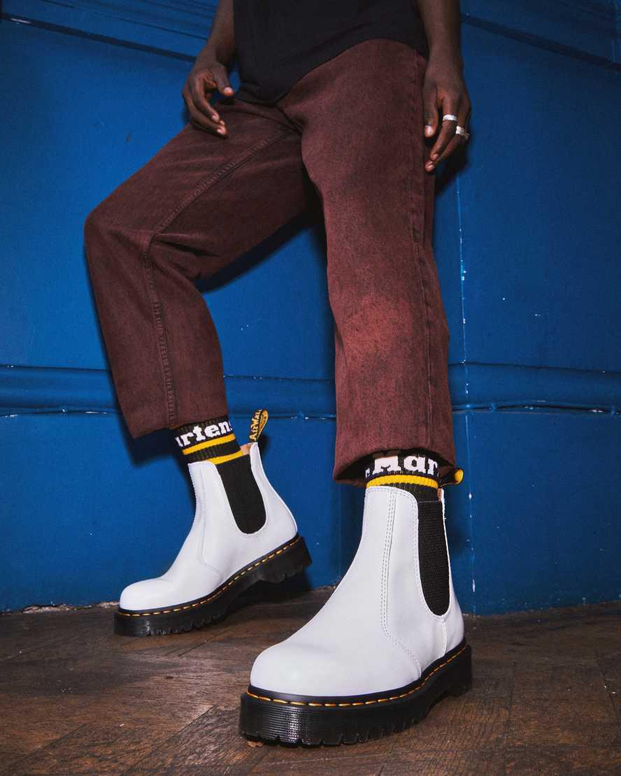 Botines Chelsea Dr Martens 2976 Bex Smooth Leather Mujer Blancas  España |  62539-DNPI