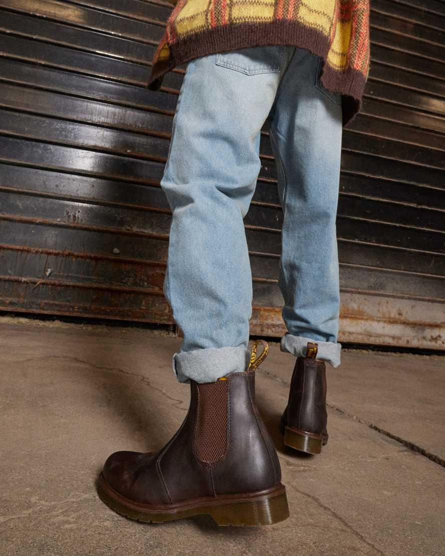 Botines Chelsea Dr Martens 2976 Crazy Horse Leather Mujer Marrones  España |  28790-USBV