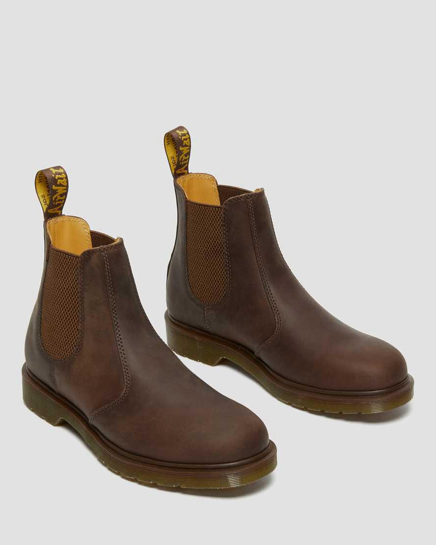 Botines Chelsea Dr Martens 2976 Crazy Horse Leather Mujer Marrones  España |  28790-USBV