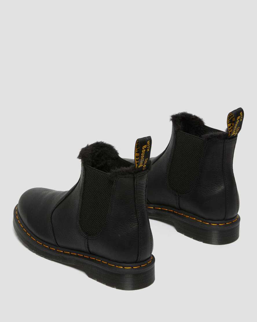 Botines Chelsea Dr Martens 2976 Faux Fur Lined Mujer Negras  España |  61430-UDHB