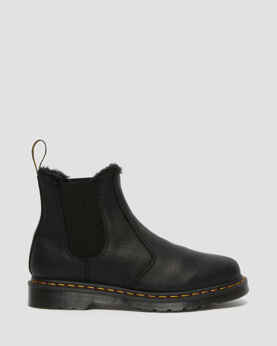 Botines Chelsea Dr Martens 2976 Faux Fur Lined Mujer Negras  España |  61430-UDHB
