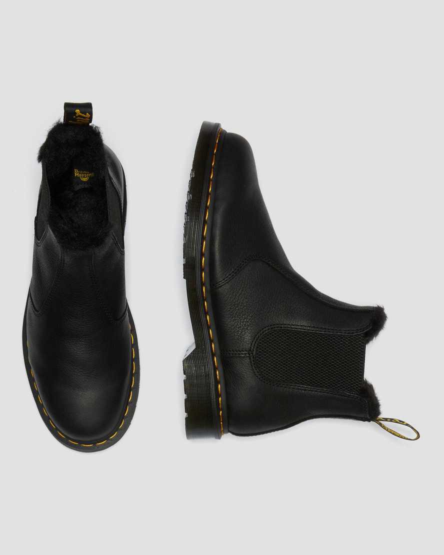 Botines Chelsea Dr Martens 2976 Faux Fur Lined Mujer Negras  España |  61430-UDHB