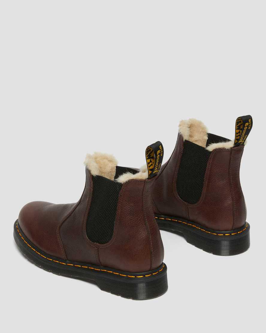 Botines Chelsea Dr Martens 2976 Faux Fur Lined Mujer Marrones  España |  80531-QXWN