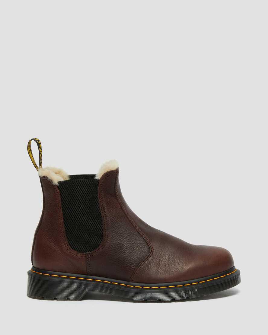 Botines Chelsea Dr Martens 2976 Faux Fur Lined Mujer Marrones  España |  80531-QXWN