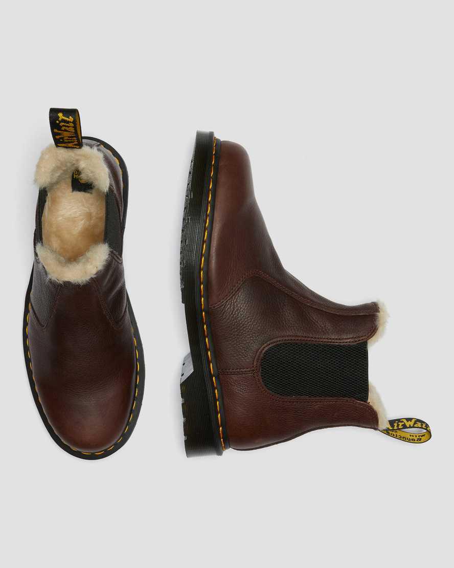 Botines Chelsea Dr Martens 2976 Faux Fur Lined Mujer Marrones  España |  80531-QXWN