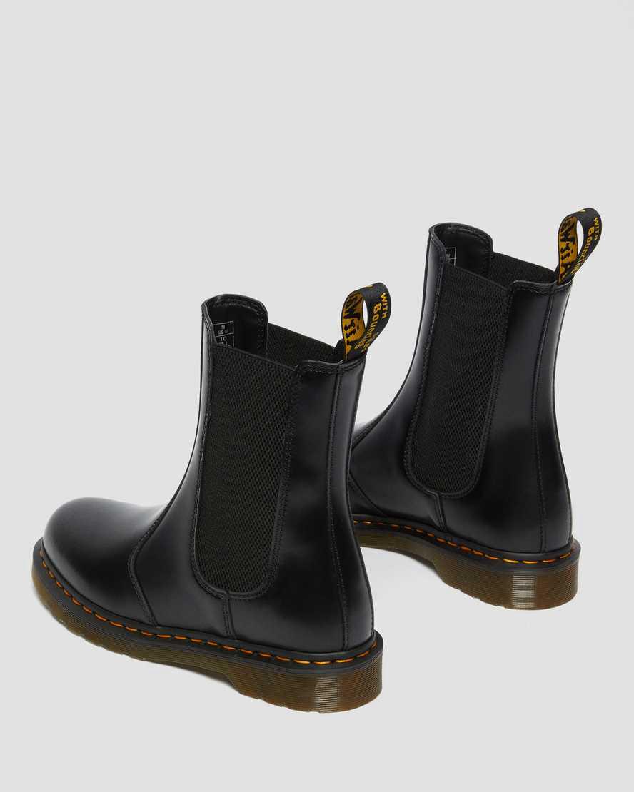 Botines Chelsea Dr Martens 2976 Hi Smooth Leather Mujer Negras  España |  26543-DQSN