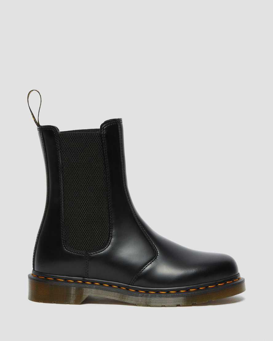 Botines Chelsea Dr Martens 2976 Hi Smooth Leather Mujer Negras  España |  26543-DQSN