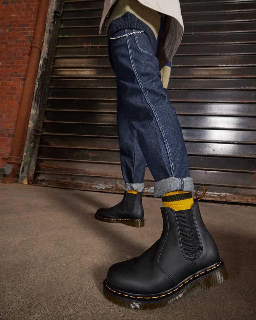 Botines Chelsea Dr Martens 2976 Nappa Leather Mujer Negras  España |  49537-AMWO
