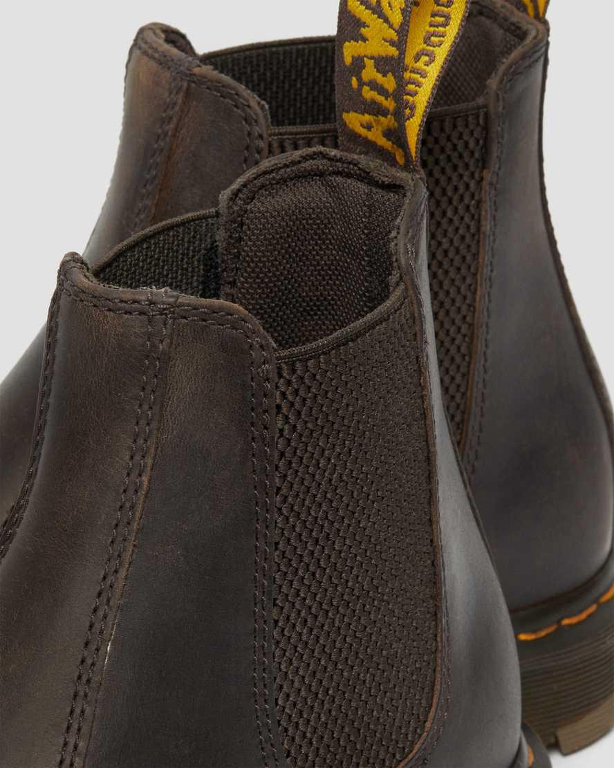Botines Chelsea Dr Martens 2976 Slip Resistant Leather Hombre Marrones Oscuro  España |  06913-MCFJ