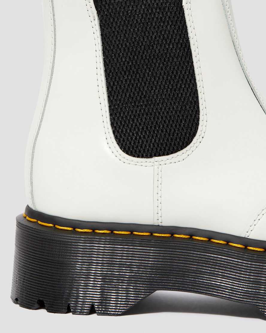 Botines Chelsea Dr Martens 2976 Smooth Leather Platform Mujer Blancas  España |  04863-FQSC