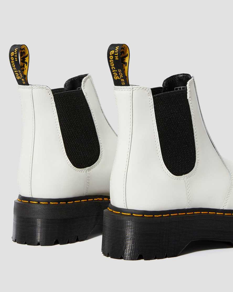 Botines Chelsea Dr Martens 2976 Smooth Leather Platform Mujer Blancas  España |  04863-FQSC