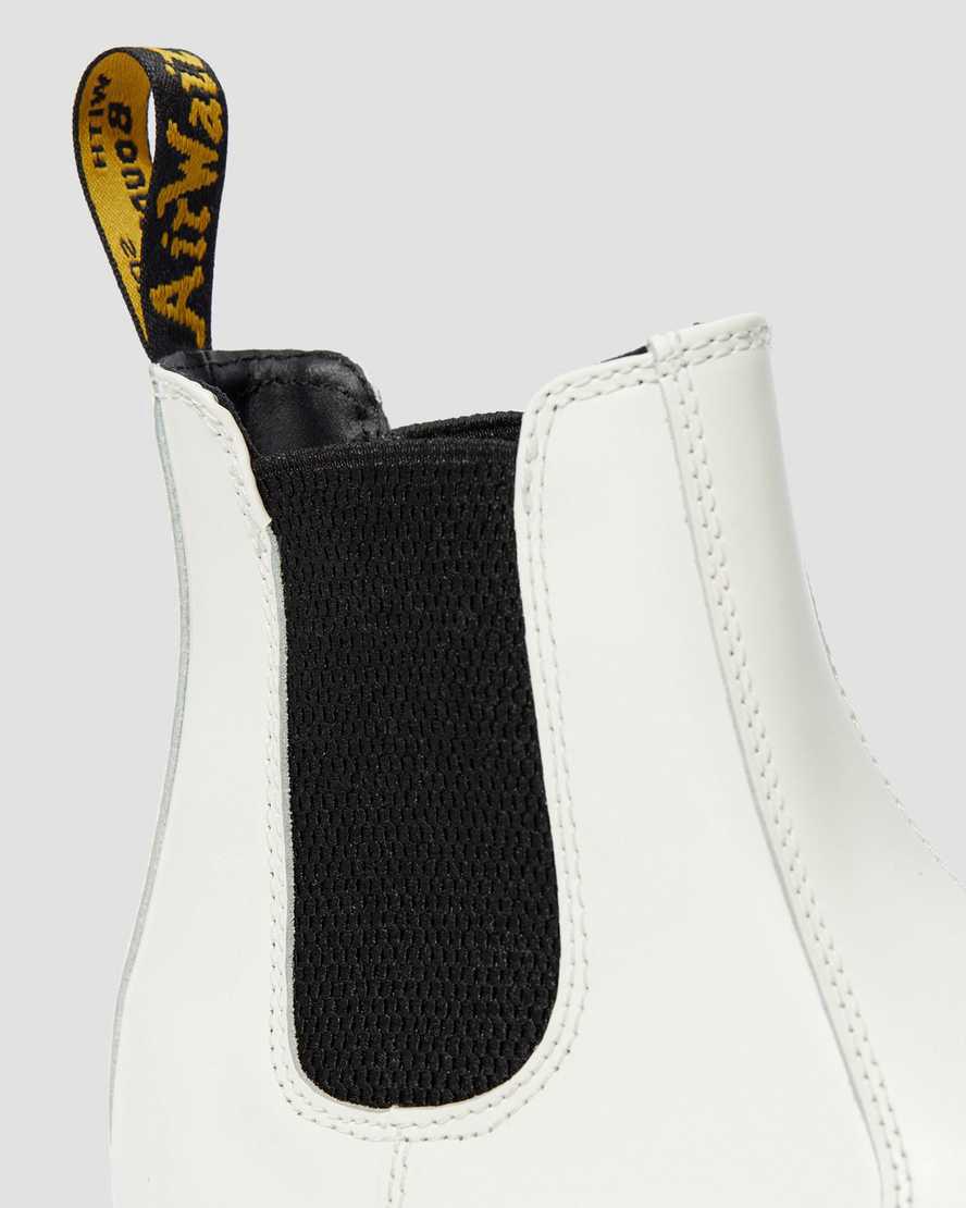 Botines Chelsea Dr Martens 2976 Smooth Leather Platform Mujer Blancas  España |  04863-FQSC