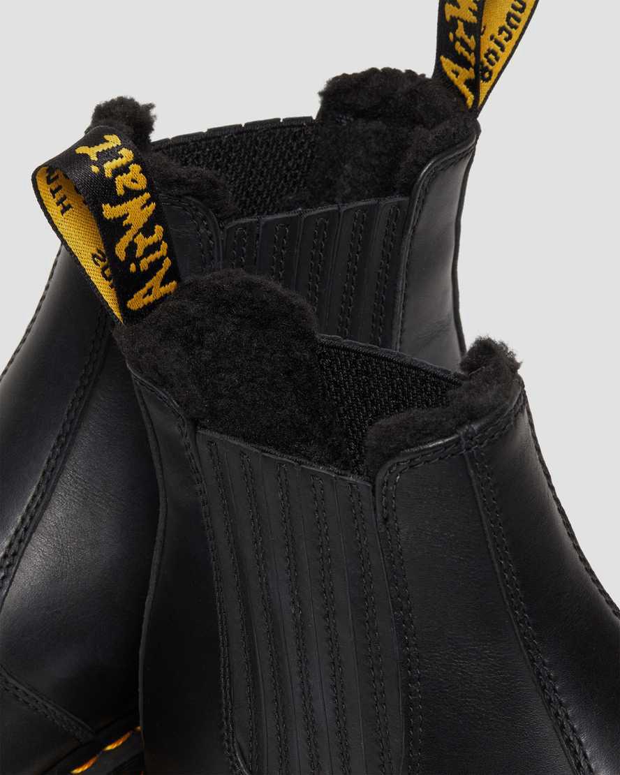 Botines Chelsea Dr Martens 2976 Wintergrip Leather Mujer Negras  España |  46102-XMNZ