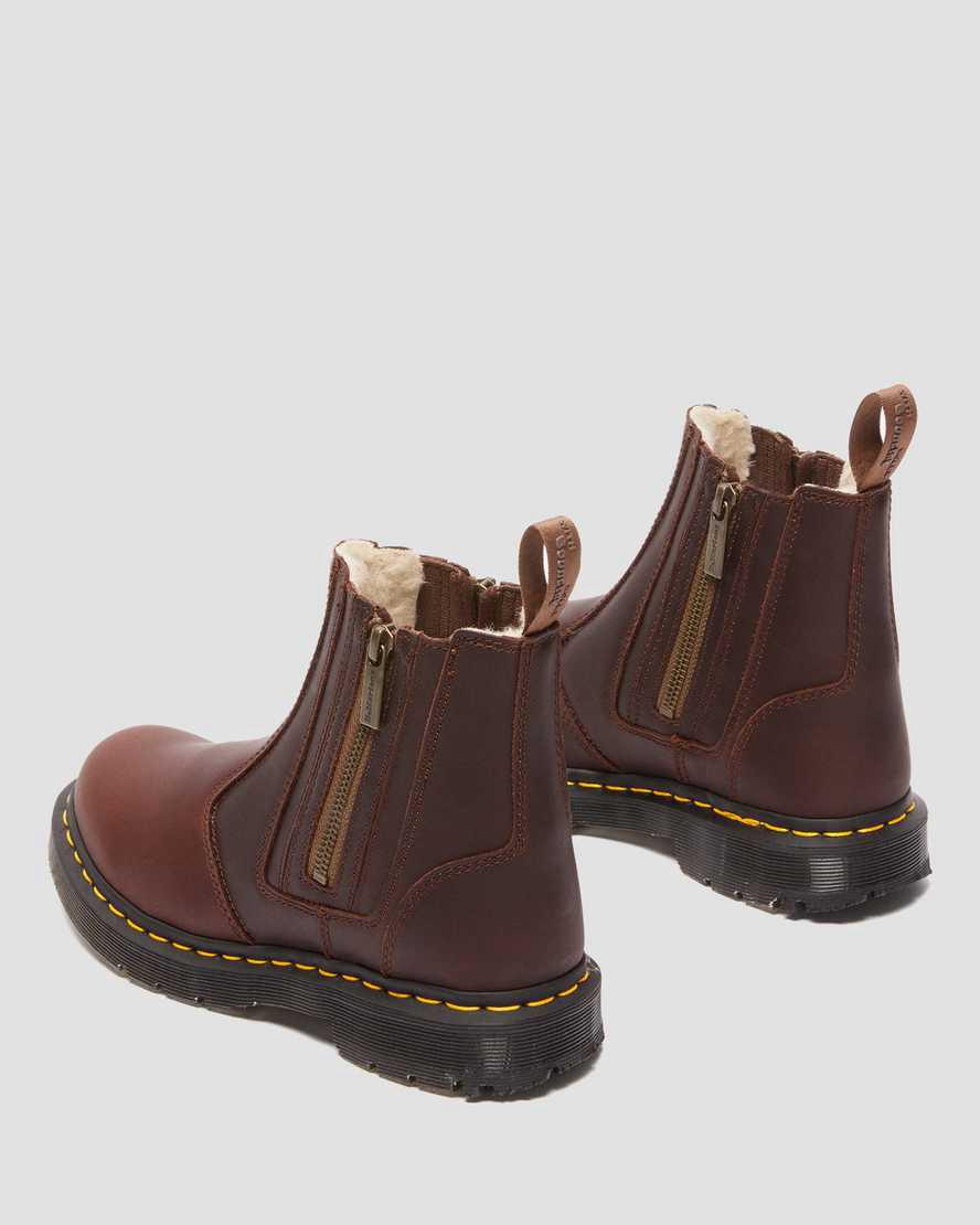 Botines Chelsea Dr Martens 2976 Wintergrip Zip Mujer Marrones  España |  61095-YDTA