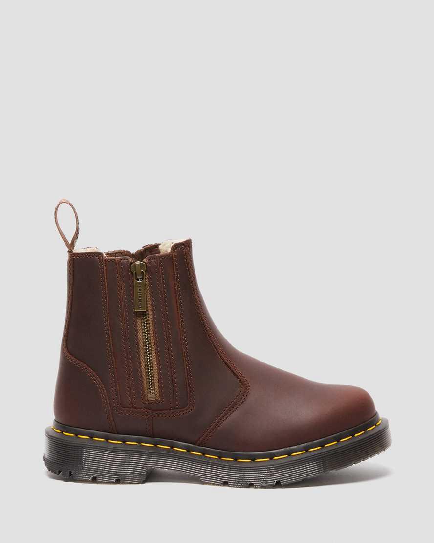Botines Chelsea Dr Martens 2976 Wintergrip Zip Mujer Marrones  España |  61095-YDTA