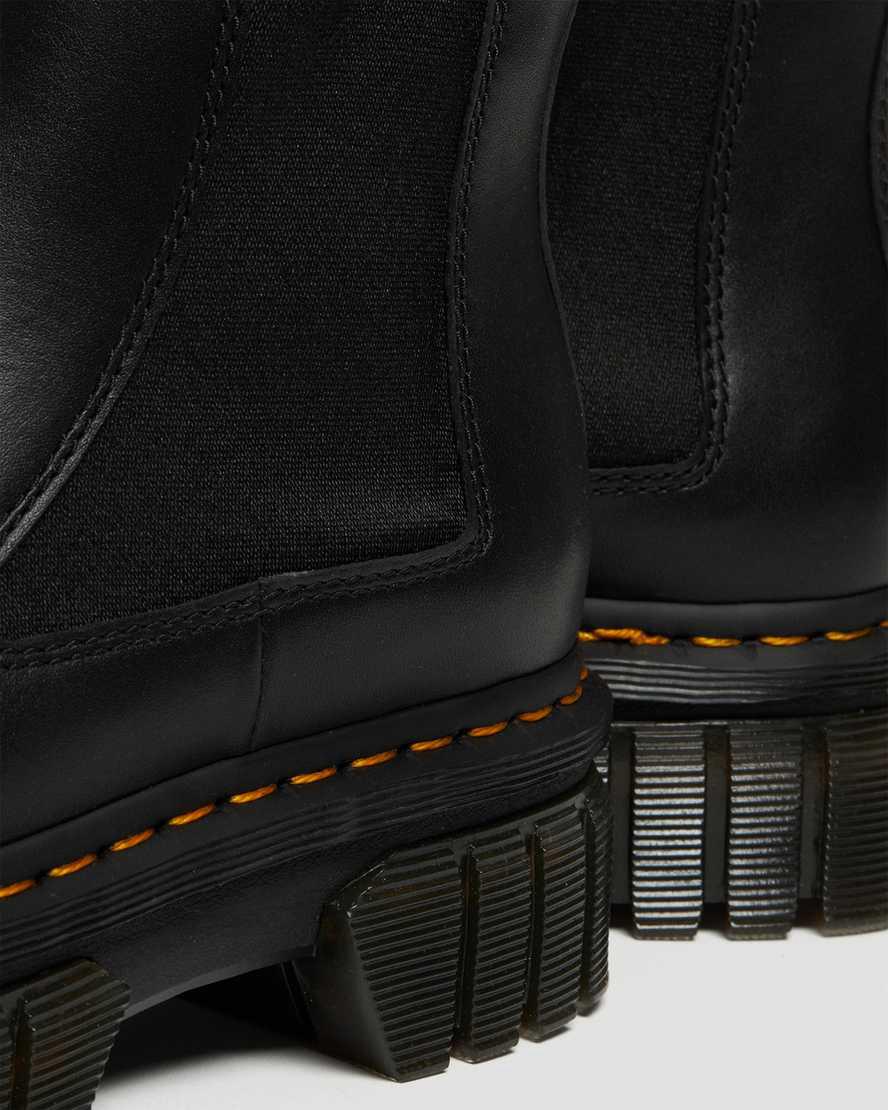 Botines Chelsea Dr Martens Audrick Nappa Leather Platform Mujer Negras  España |  69523-BNYP