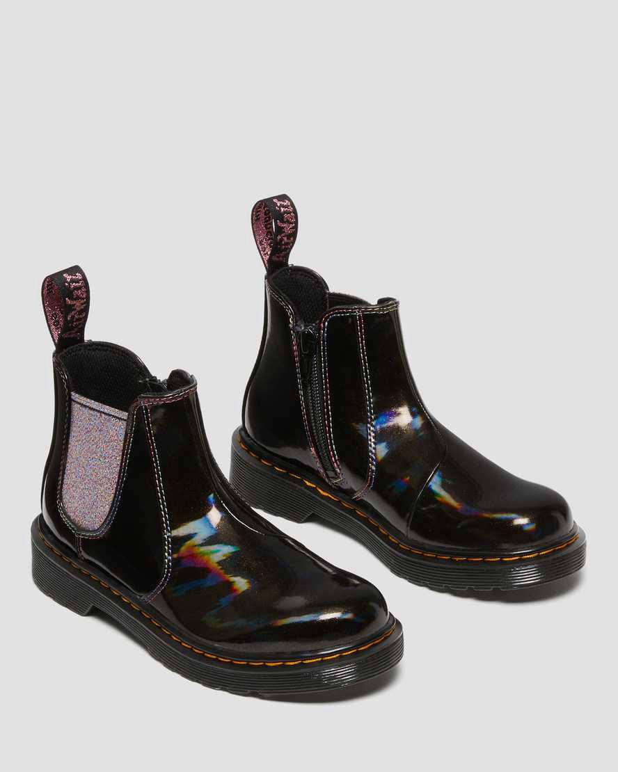 Botines Chelsea Dr Martens Junior 2976 Sparkle Rays Niños Negras  España |  60153-PTLC