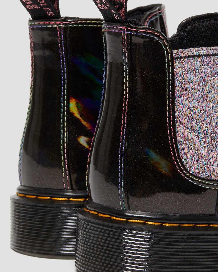 Botines Chelsea Dr Martens Junior 2976 Sparkle Rays Niños Negras  España |  60153-PTLC