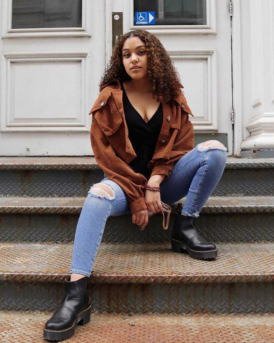Botines Chelsea Dr Martens Rometty II Vintage Smooth Leather Mujer Negras  España |  72134-DKEJ