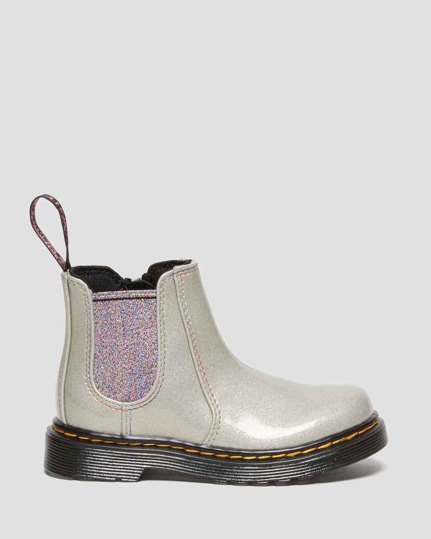 Botines Chelsea Dr Martens Toddler 2976 Sparkle Rays Niños Plateadas  España |  12796-HPFM