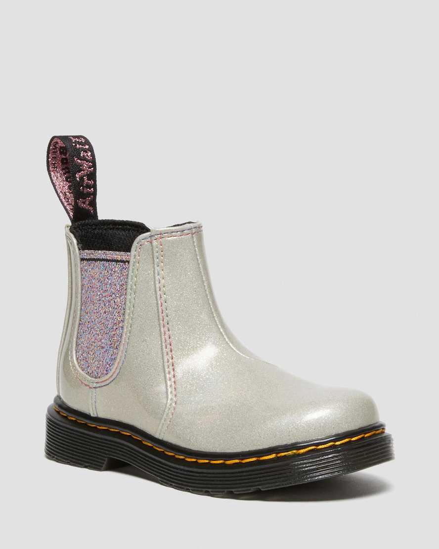 Botines Chelsea Dr Martens Toddler 2976 Sparkle Rays Niños Plateadas  España |  12796-HPFM