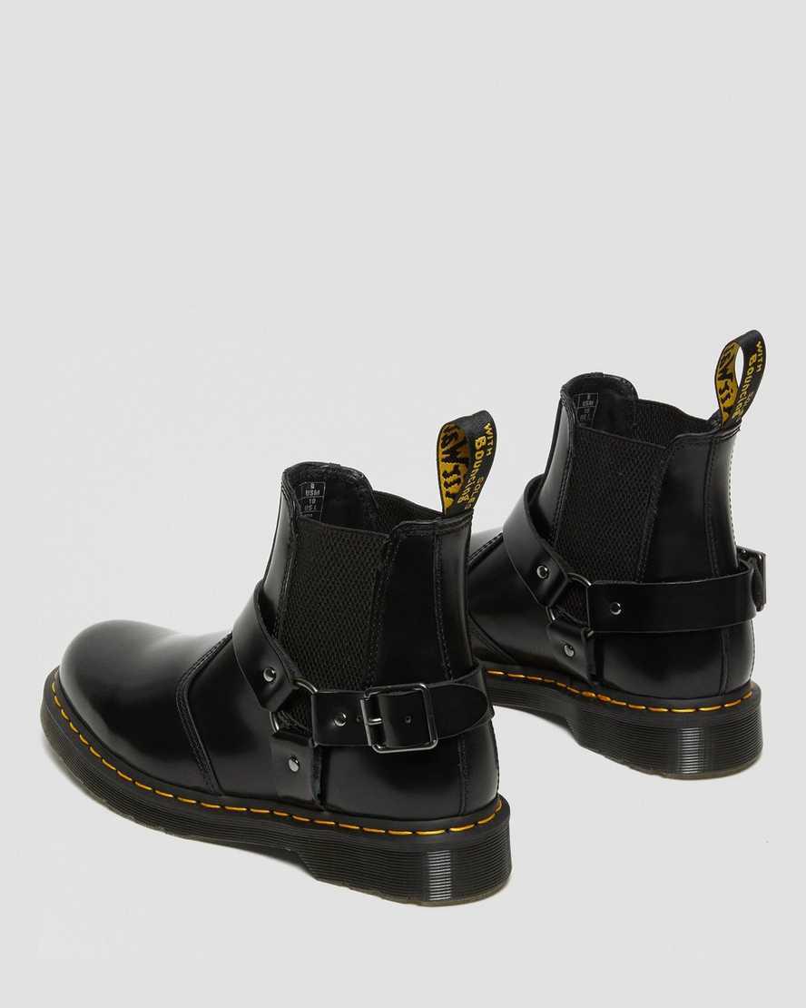 Botines Chelsea Dr Martens Wincox Smooth Leather Buckle Hombre Negras  España |  96243-LITX