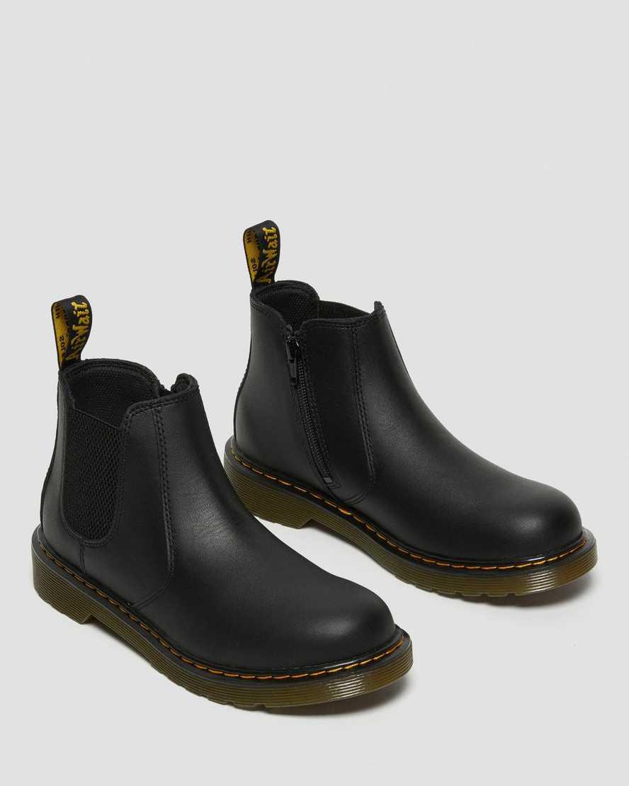 Botines Chelsea Dr Martens Youth 2976 Softy T Leather Niños Negras  España |  59124-ESYH