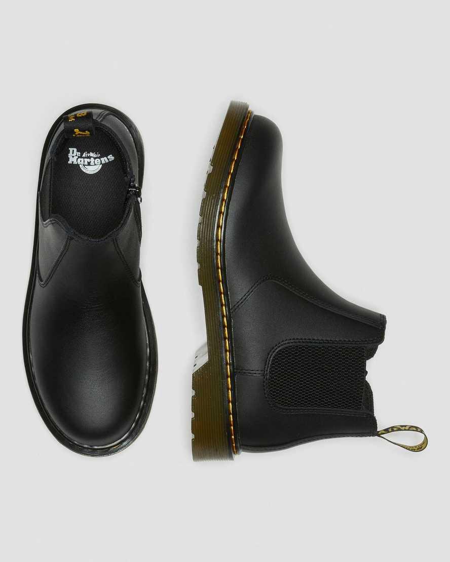 Botines Chelsea Dr Martens Youth 2976 Softy T Leather Niños Negras  España |  59124-ESYH