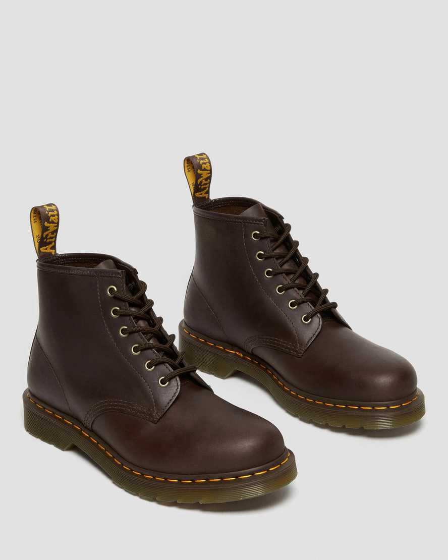 Botines Dr Martens 101 Crazy Horse Leather Mujer Marrones Oscuro  España |  13279-XVZW