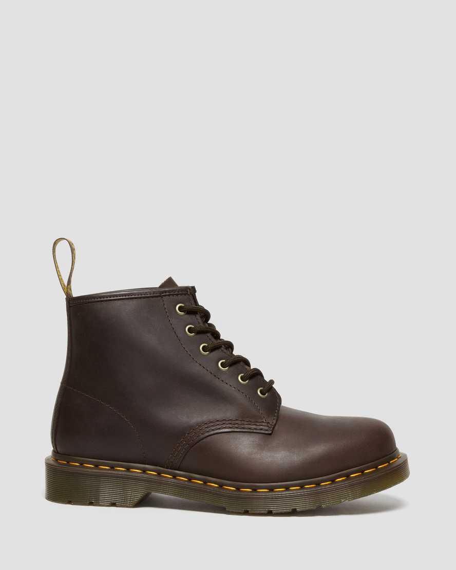 Botines Dr Martens 101 Crazy Horse Leather Mujer Marrones Oscuro  España |  13279-XVZW