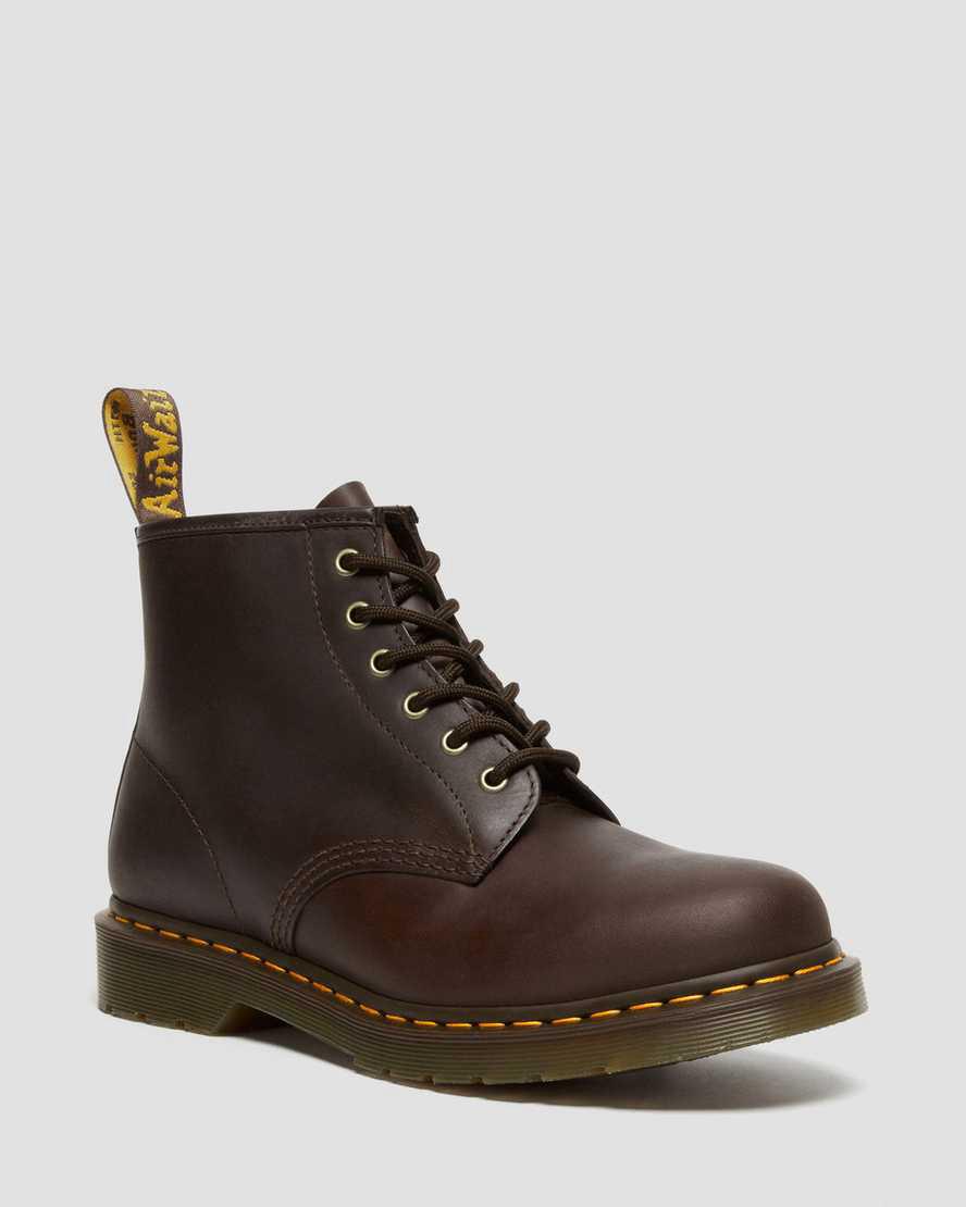 Botines Dr Martens 101 Crazy Horse Leather Mujer Marrones Oscuro  España |  13279-XVZW