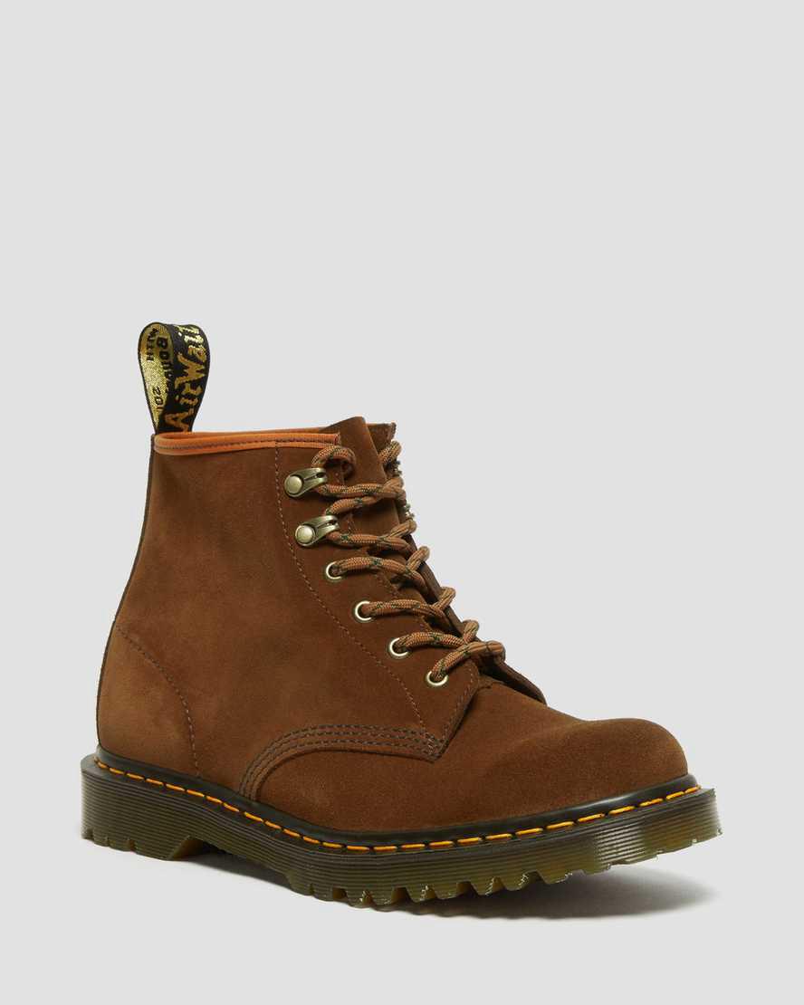 Botines Dr Martens 101 Made in England Ben Suede Mujer Marrones  España |  20148-NVGO